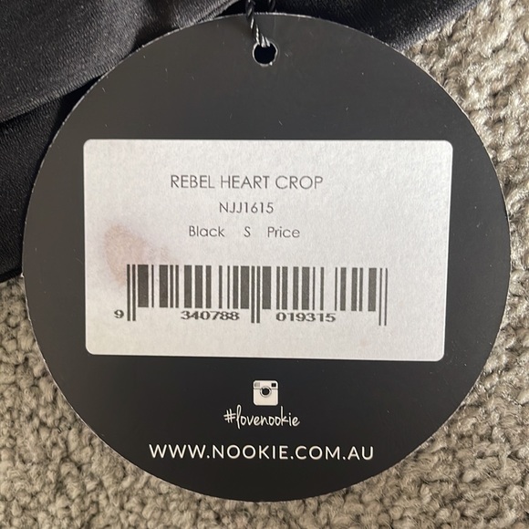 Nookie Black Lace Crop Top - Picture 3 of 3